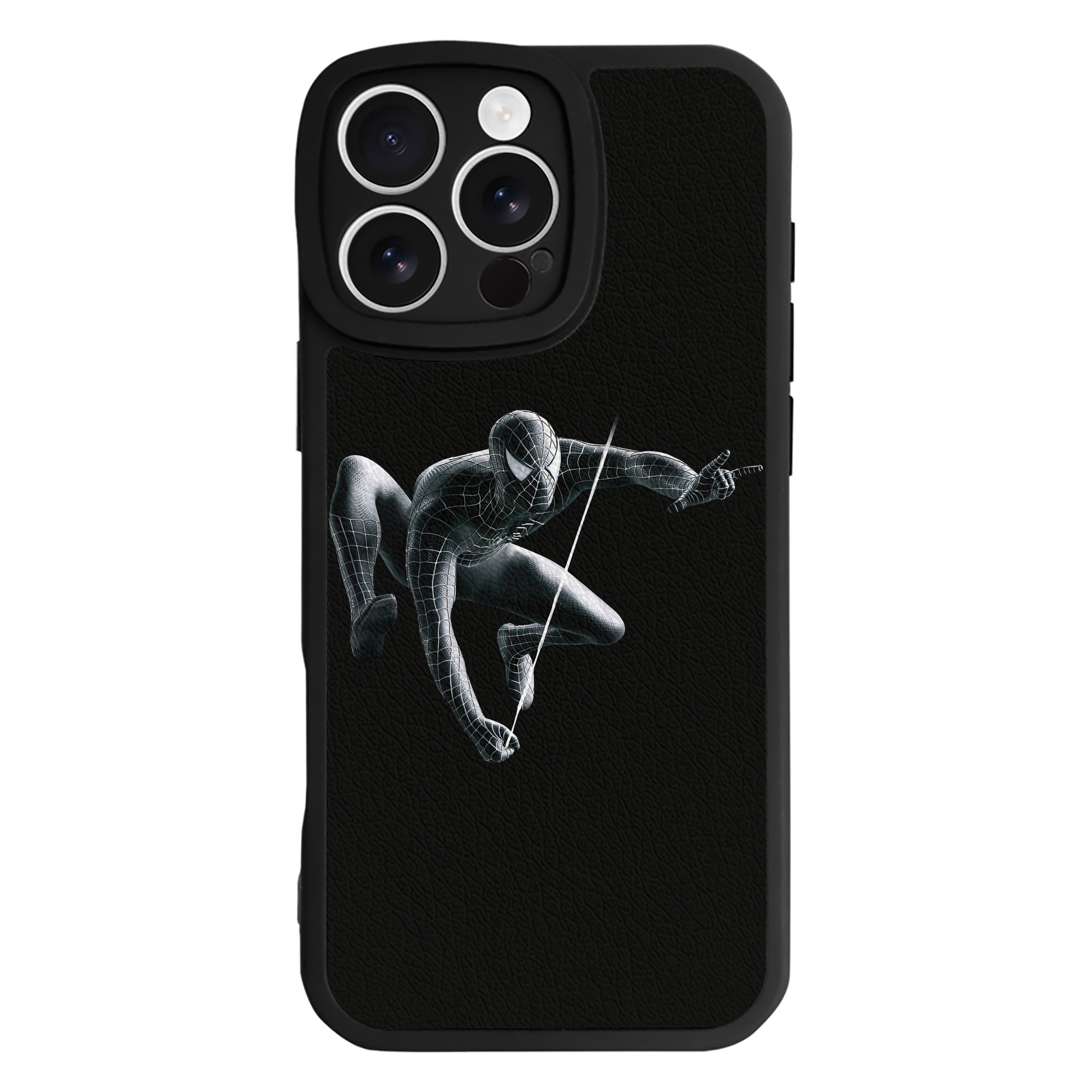 （画像用） Spider Man スパイダーマン 【iPhone 16シリーズ対応】シリコンスマホケース（レザー調） 材質：シリコン